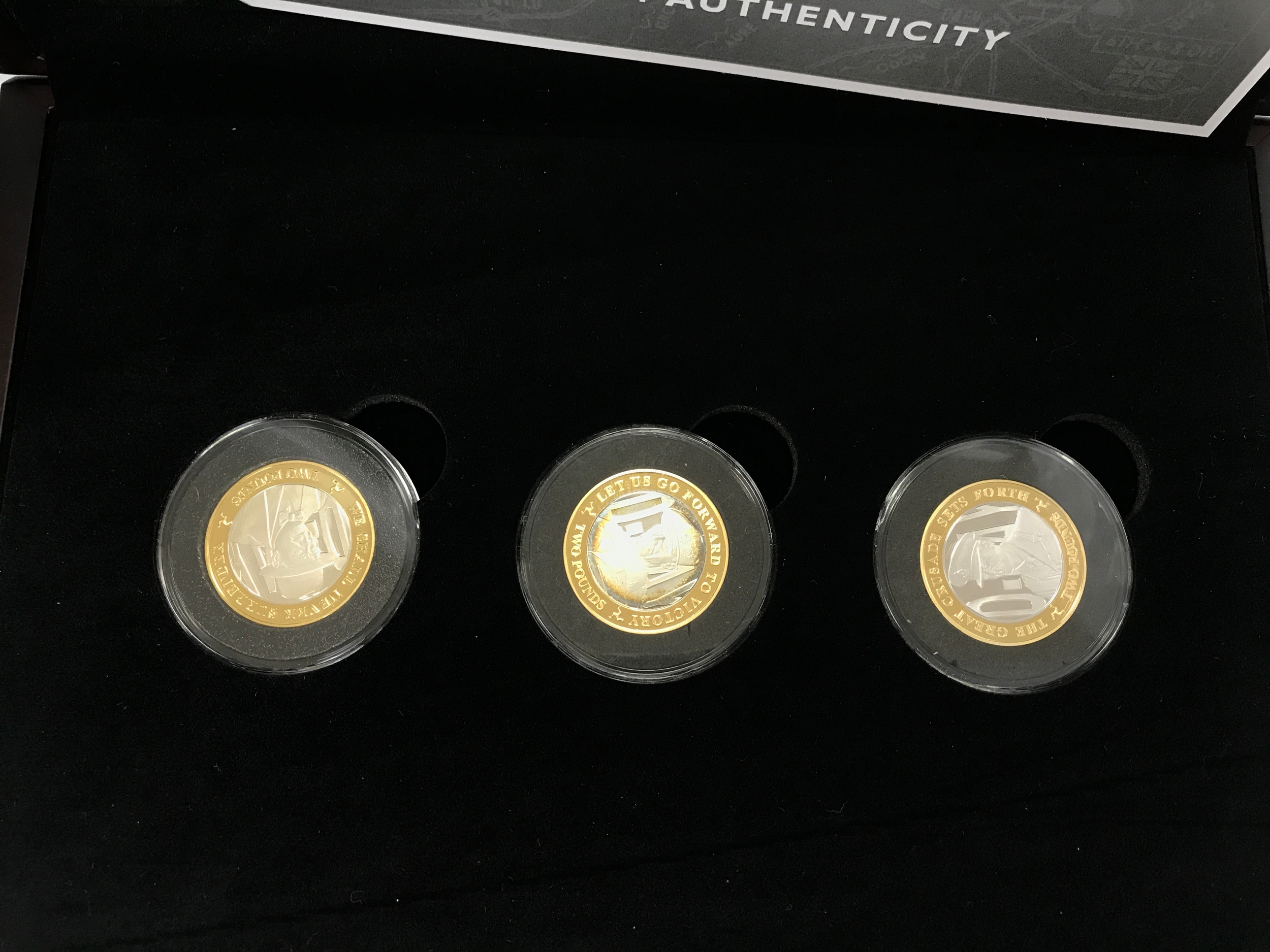 2019 D-Day Leaders Silver Proof £2 Coin Set from the Isle of Man, commemorating the 75th anniversary of the Normandy landings
