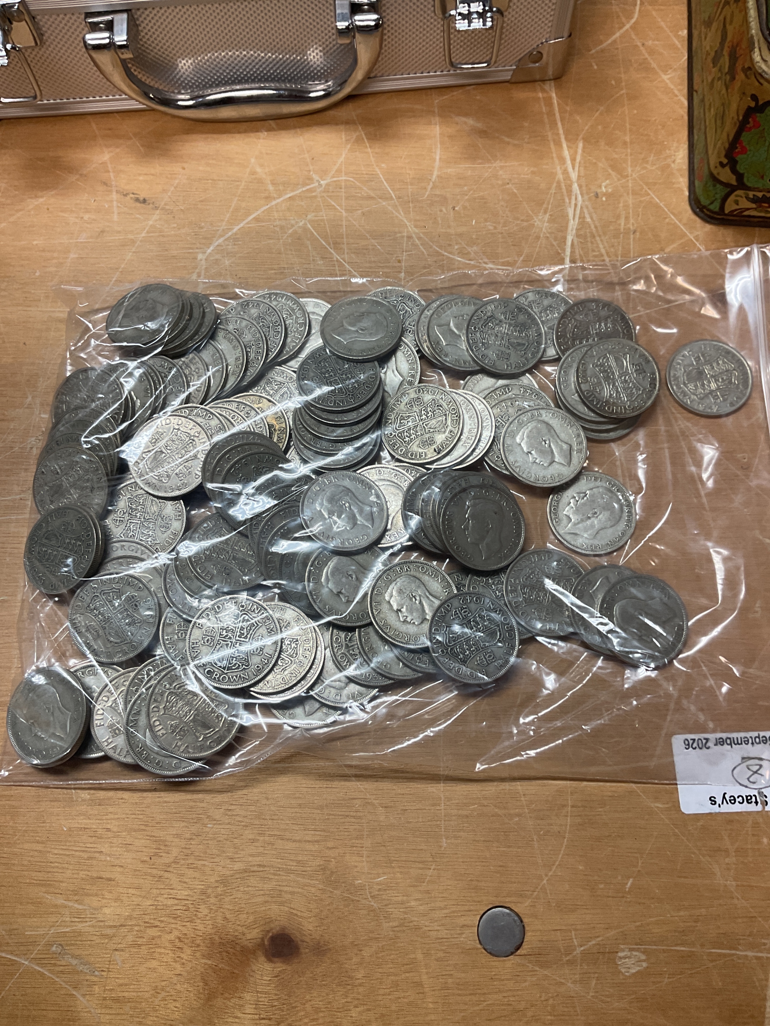 Qty pre 47 half crowns weight 1.5 kg