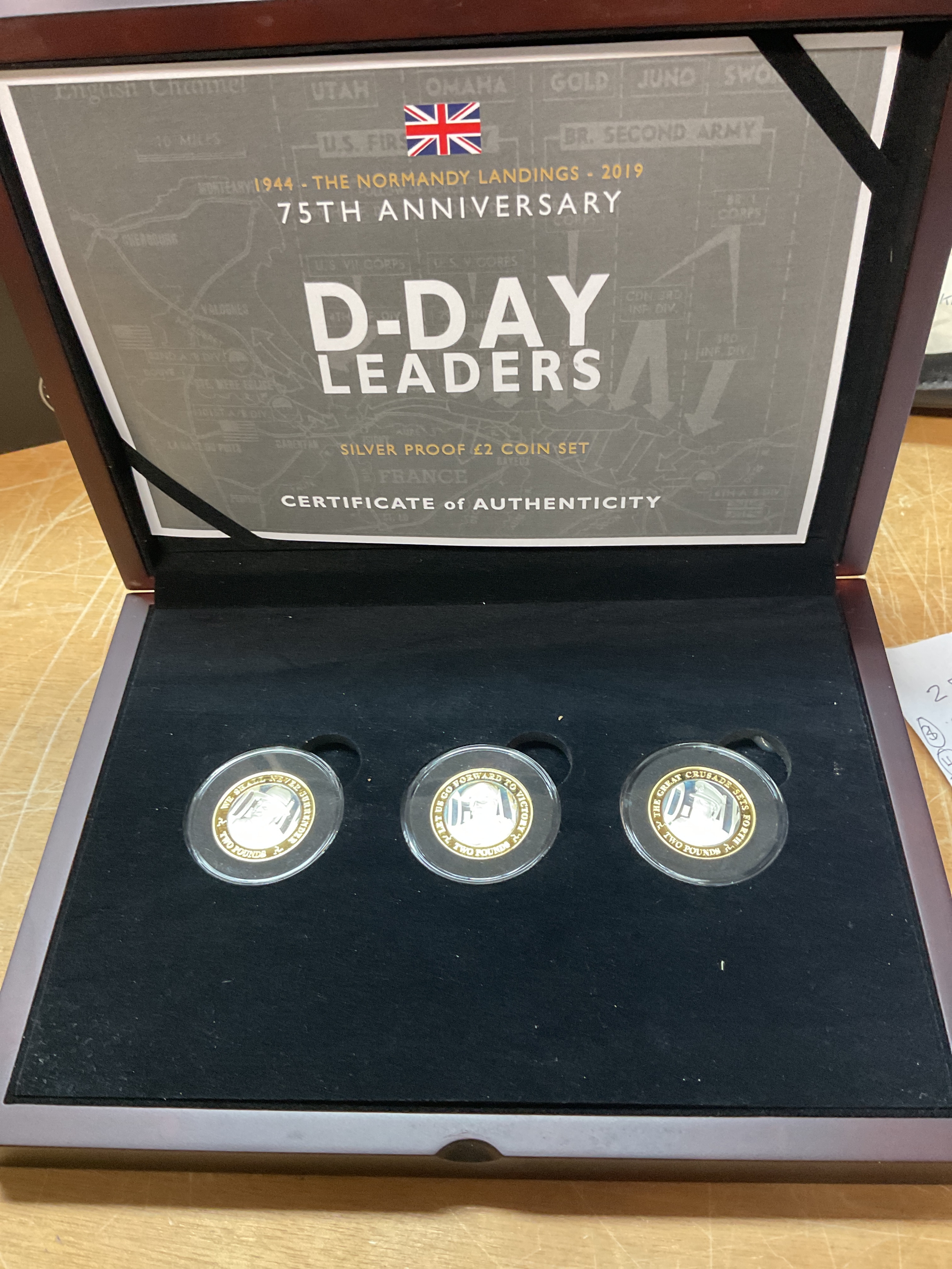 75 th Anniversary D-Day Leaders £2 coin silver proof set.