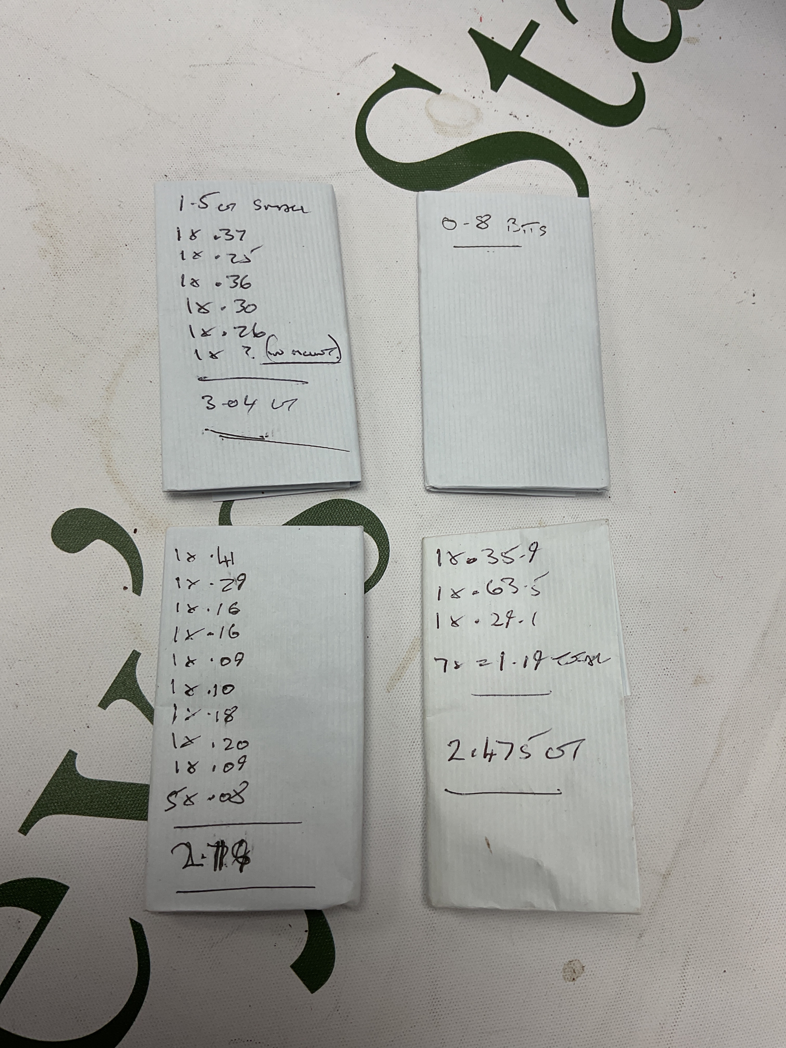 Loose Diamonds sizes ranging from .63 ct - 0.08 ct, good colours throughout. 8 ct total.