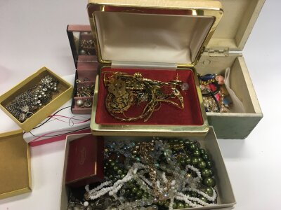 A collection of costume jewellery.