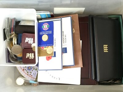 A large box of coins , coin sets , 2nd many silver coins
