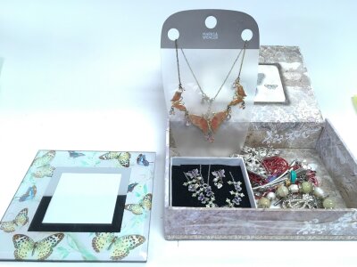A collection of Jewellery ,all butterfly designs including necklaces and brooches etc