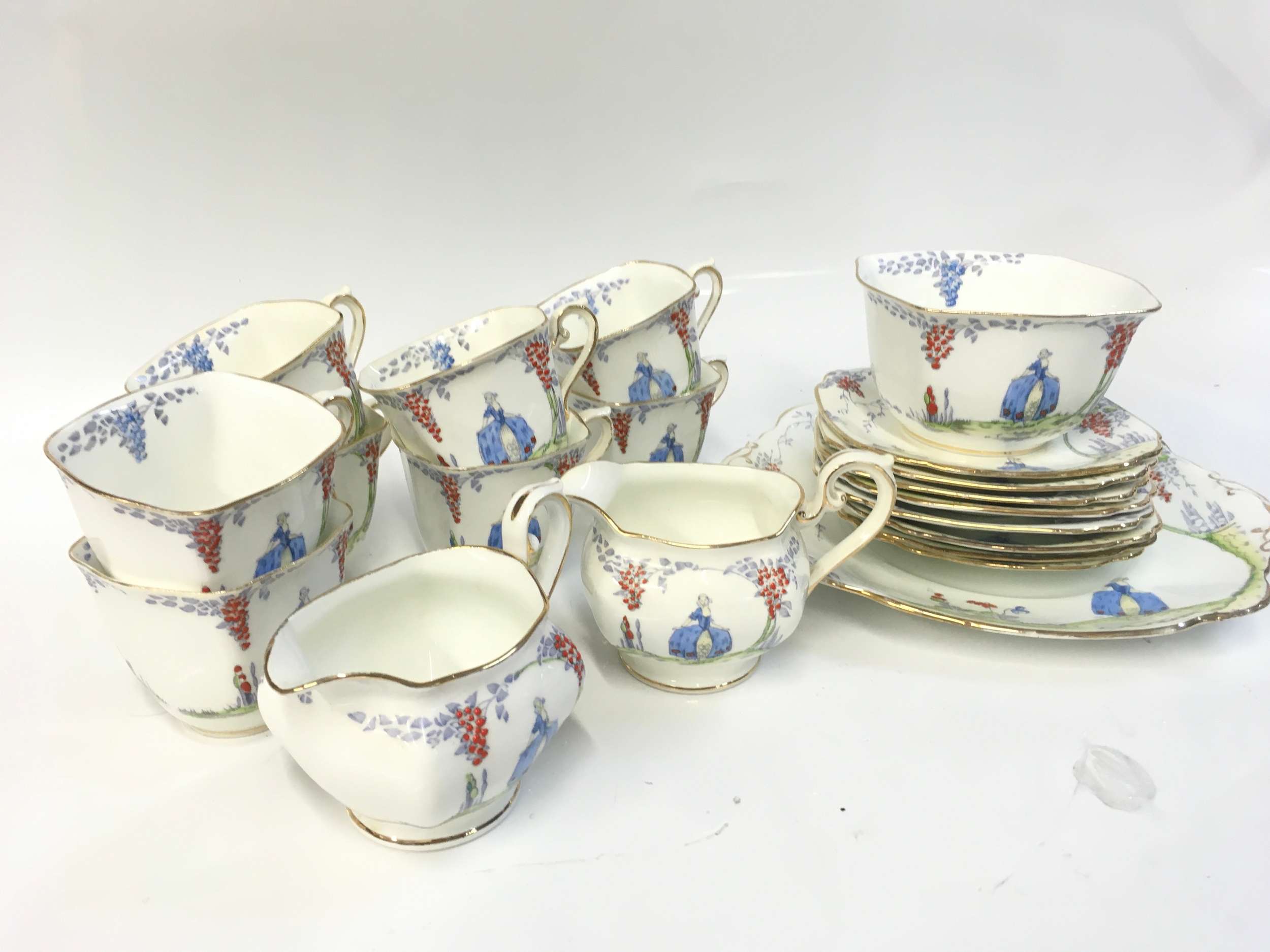 A decorative standard China tea set , Tudor shape (six plate setting) NO RESERVE