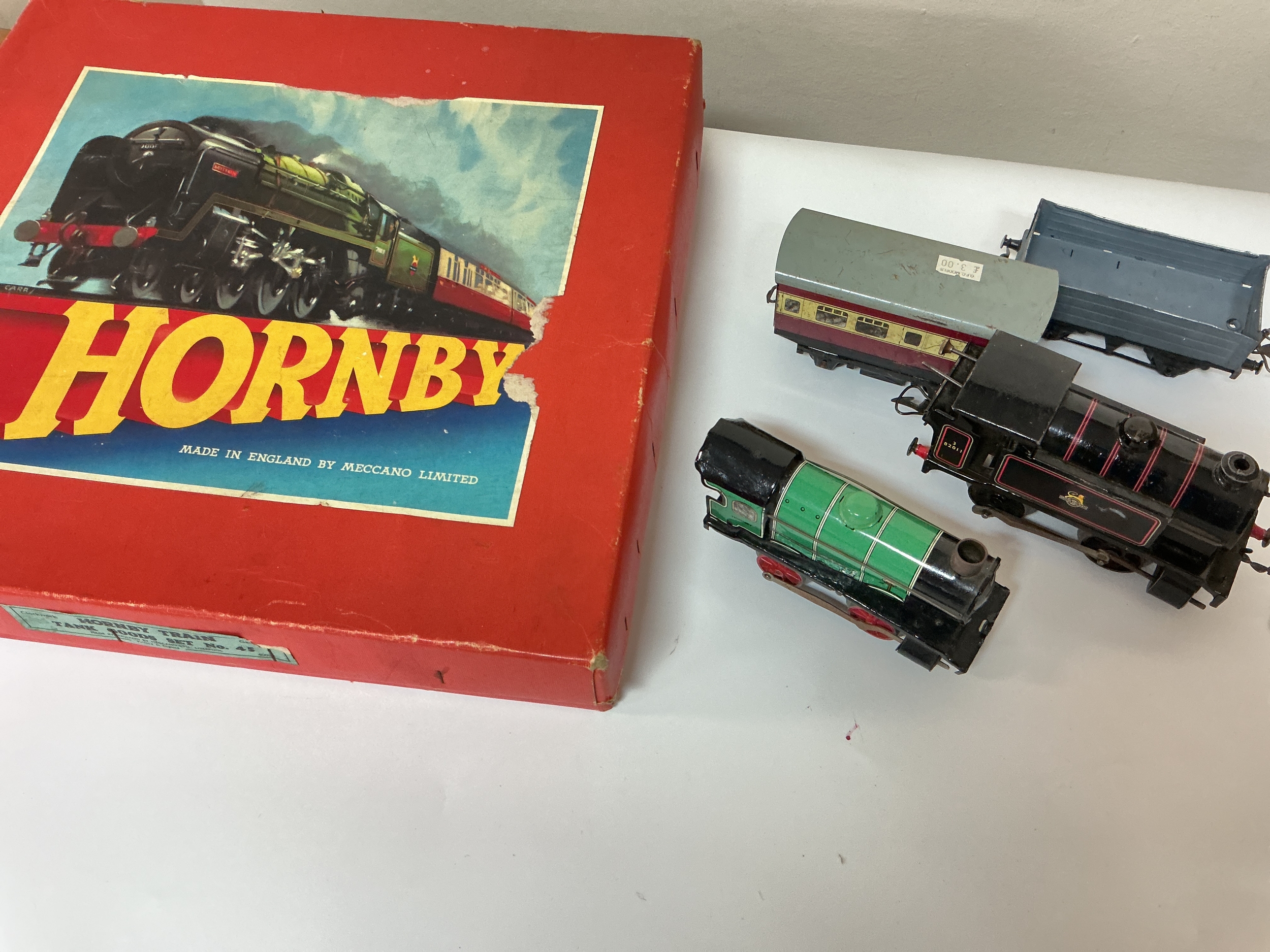 A Box Containing A Collection Of 0 Gauge Locos, wagons Etc.