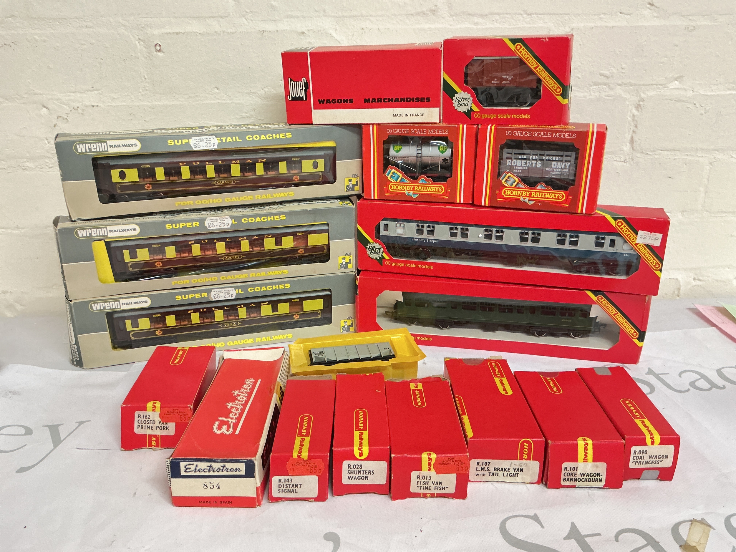 A Collection Of 00 Gauged Boxed Wagons And Coaches/Accessories. No Reserve.