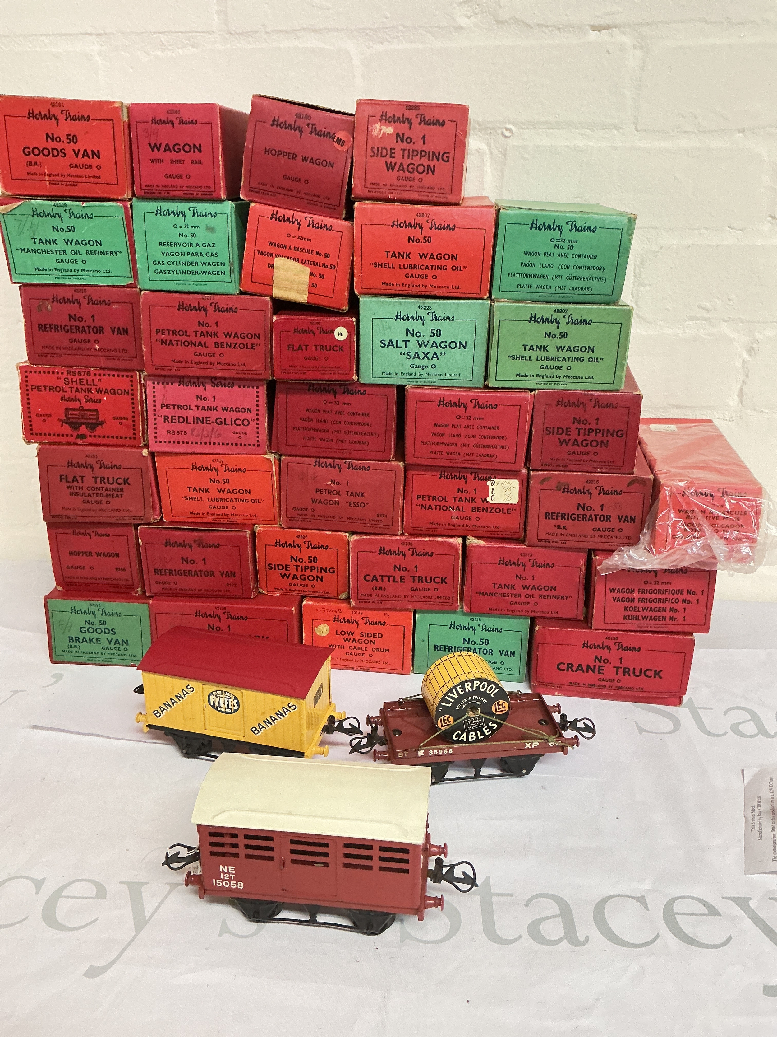 A Collection Of Mostly Boxed Hornby 0 Gauge Wagons. No Reserve.
