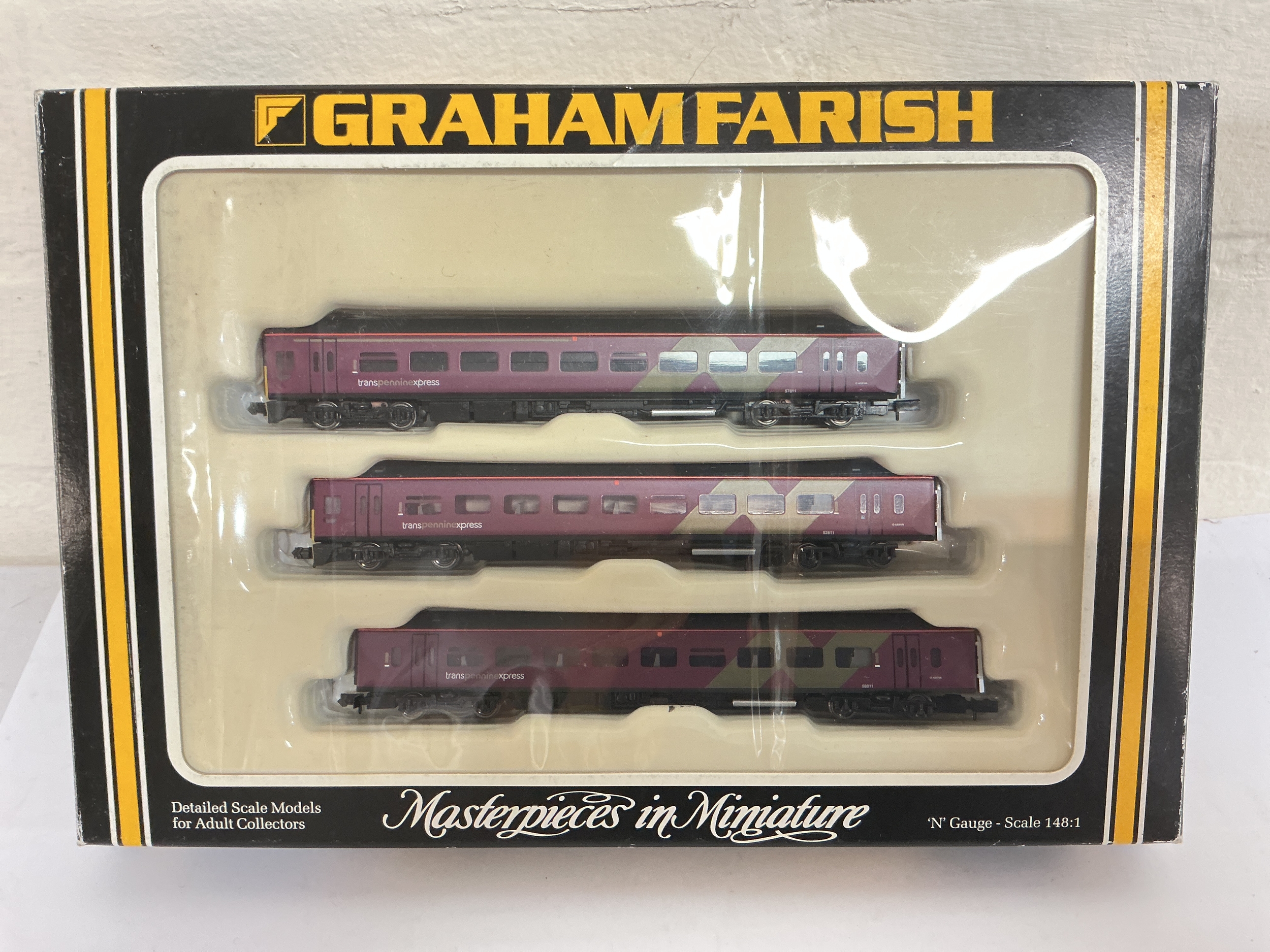 A Boxed N Gauge 158 3 Car DMU Northern Sprite #371525. No Reserve.