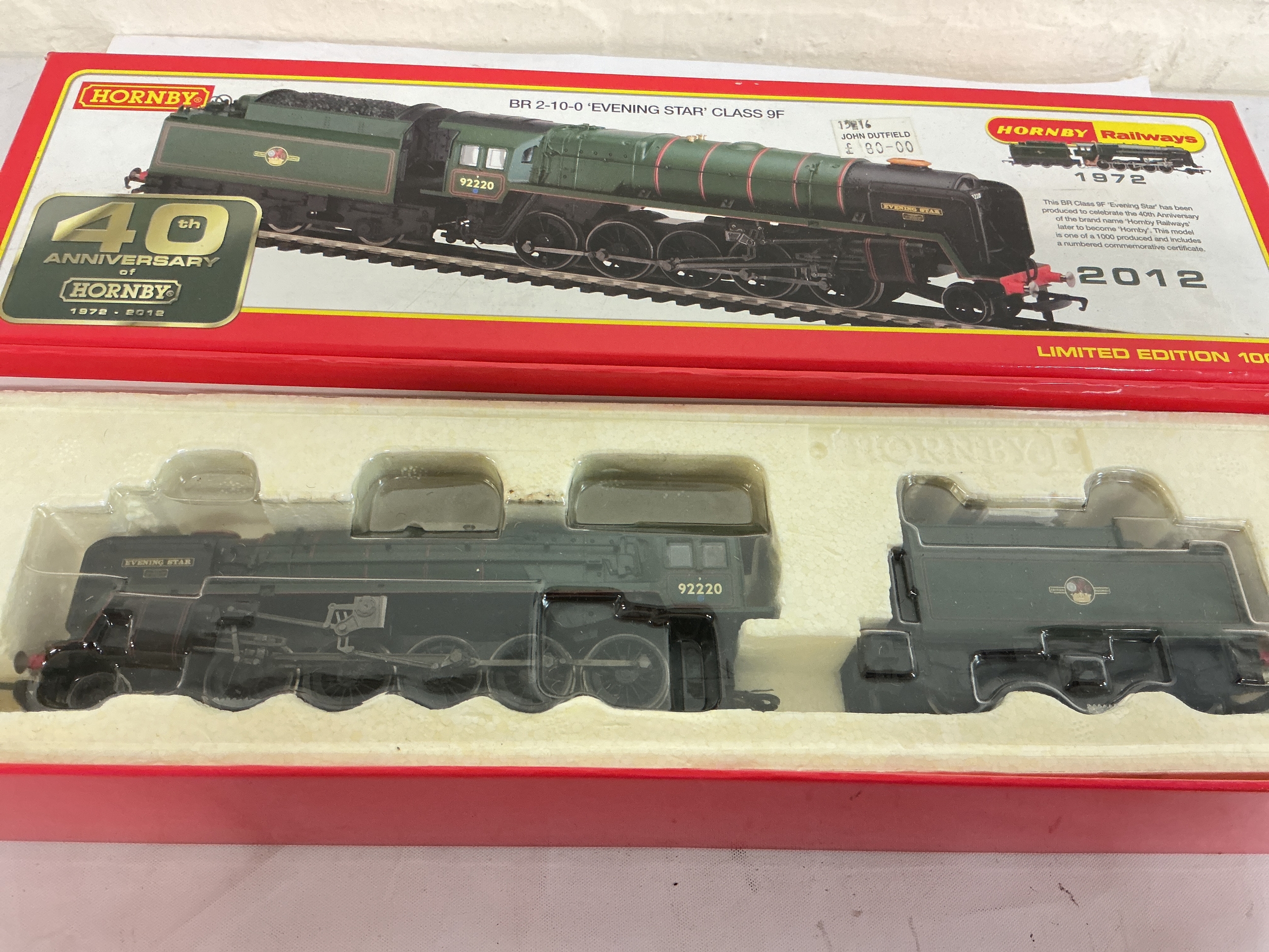 A Boxed Hornby 00 Gauge BR 2-10-0 Evening Star Class 9F Limited Edition.