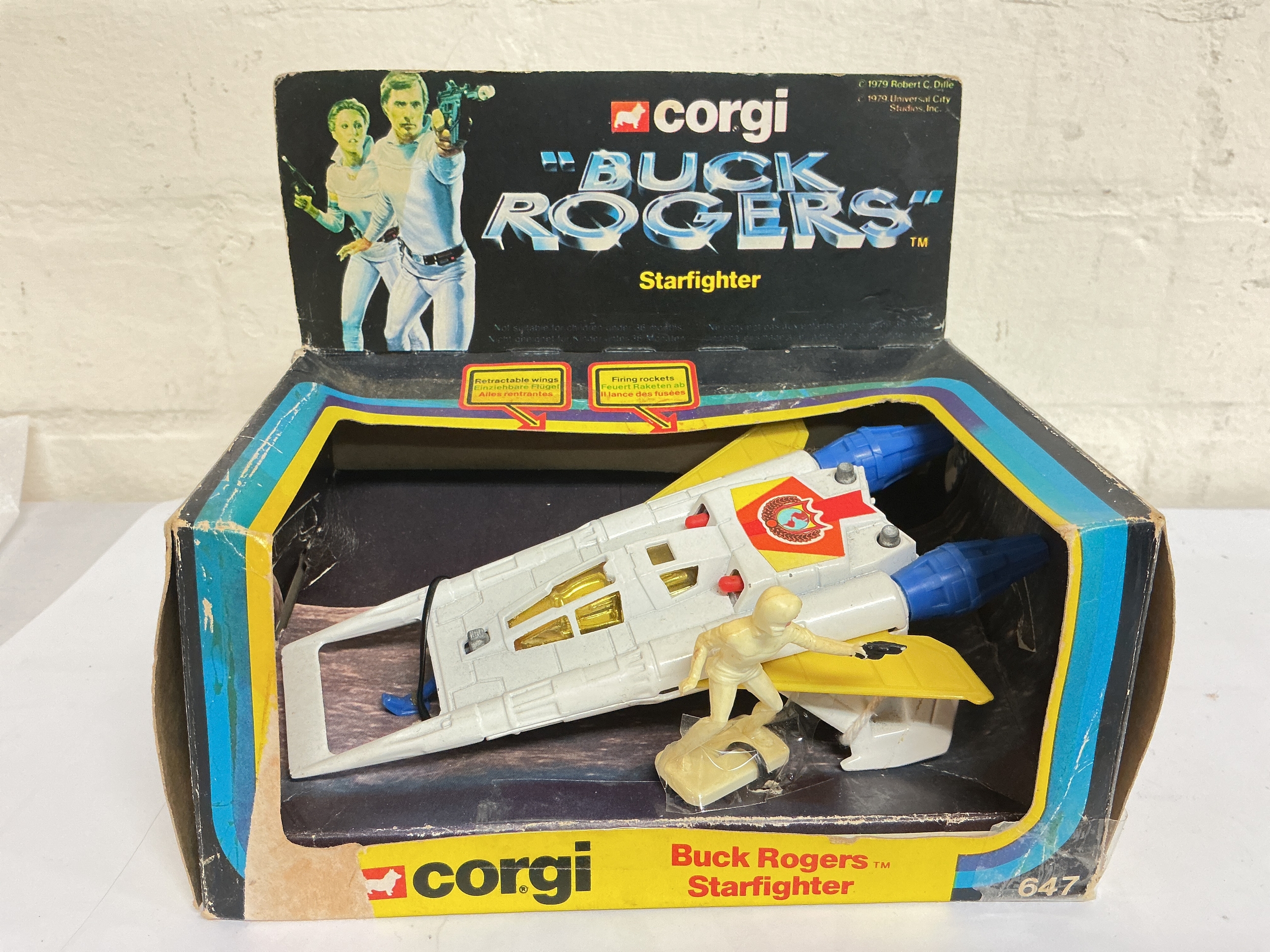 A Boxed Corgi Buck Roger's Starfighter #647. Box is In A Poor State. No Reserve.