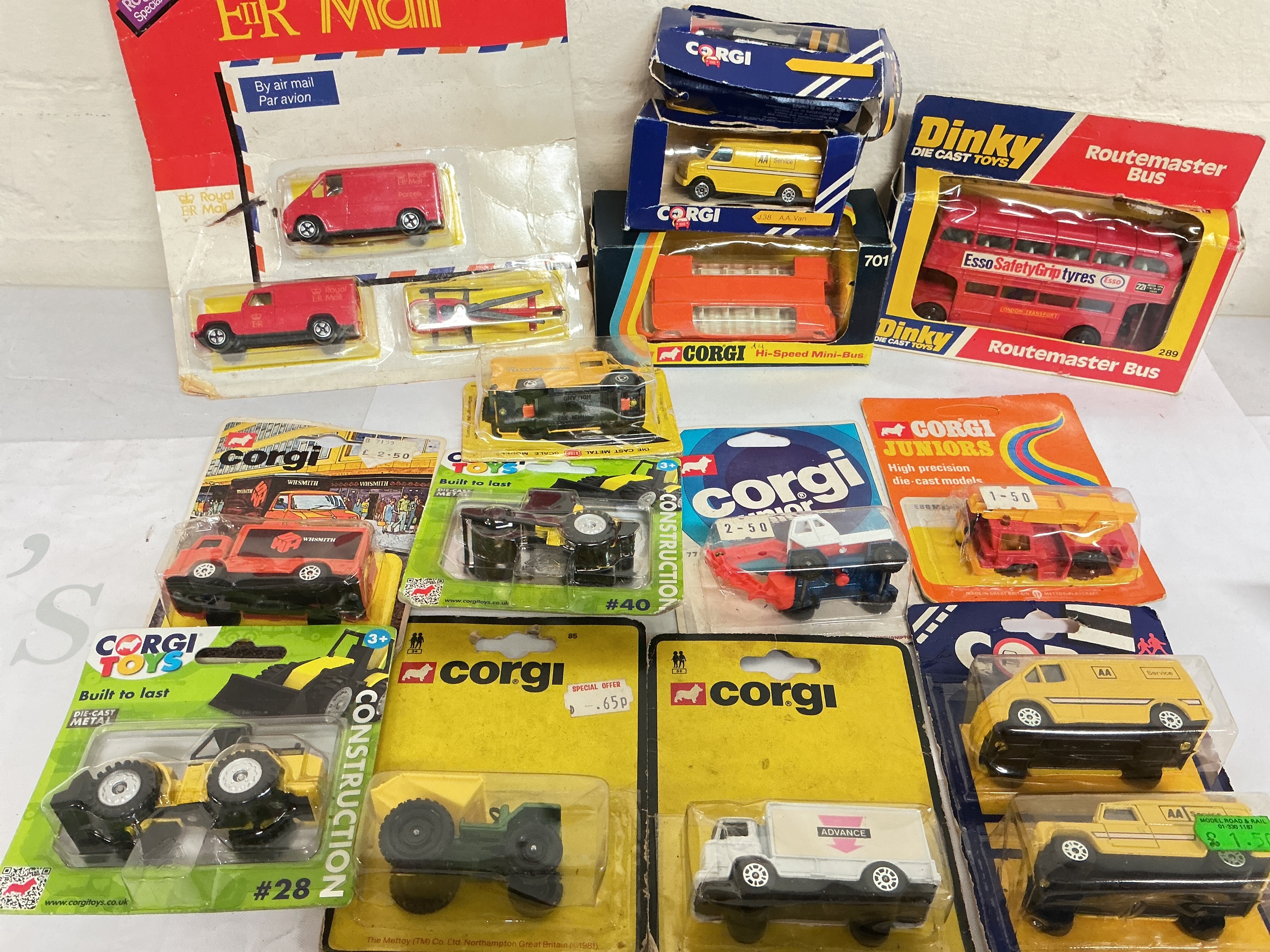 A Collection Of Boxed And Carded Dinky And Corgi Diecast including A Corgi Hi-Speed Mini-Bus. No Reserve.