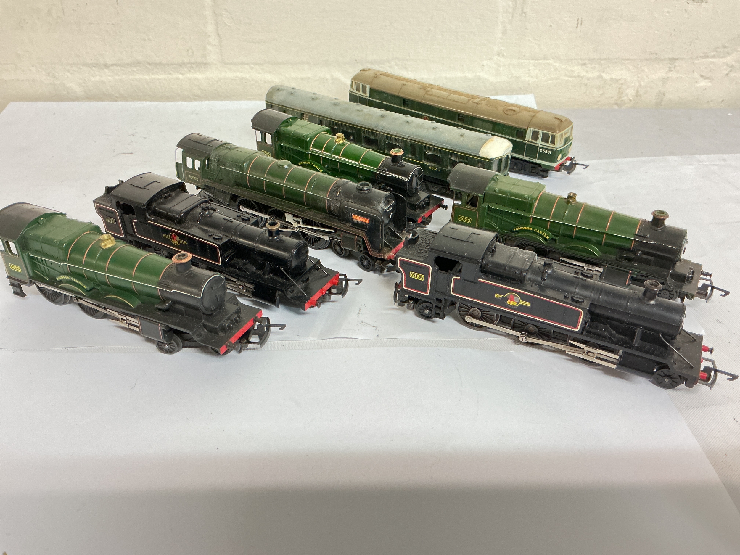 A Collection Of 8 Tri-Ang TT Gauge Locomotives. No Reserve.