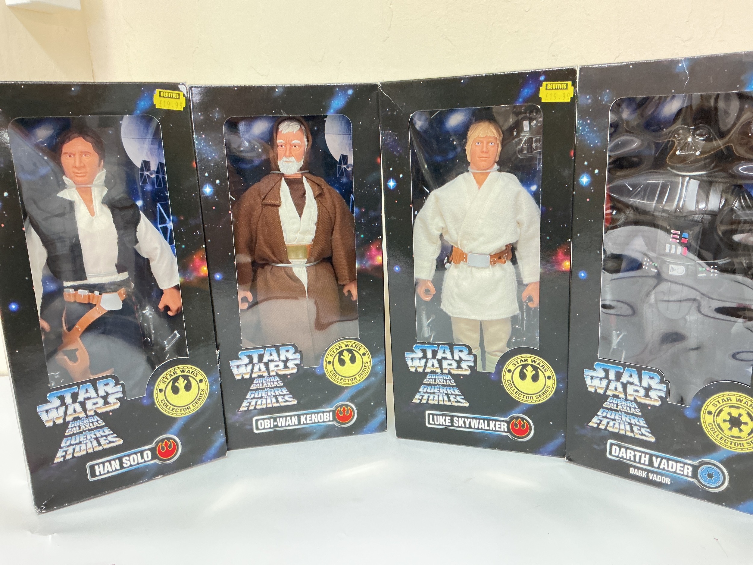 4 Boxed 1990s Star Wars 12" Figures. No Reserve.(4)