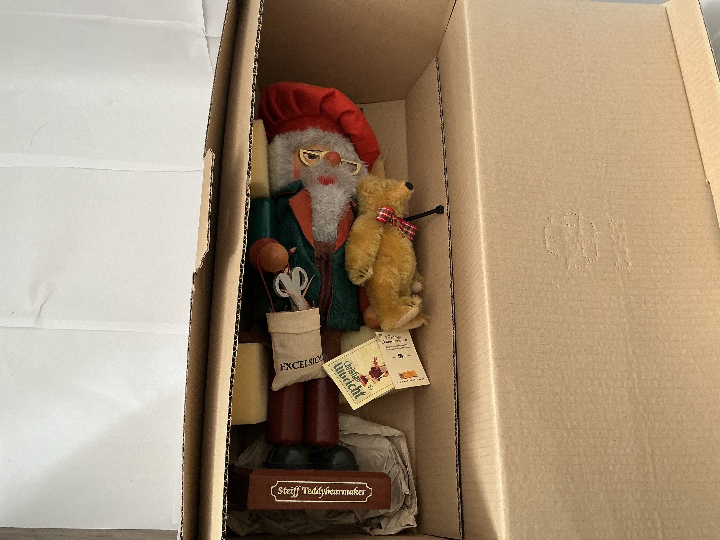 A Steiff Teddy Bear Maker Nut Cracker Statue. Christian Ulbricht. No Reserve.
