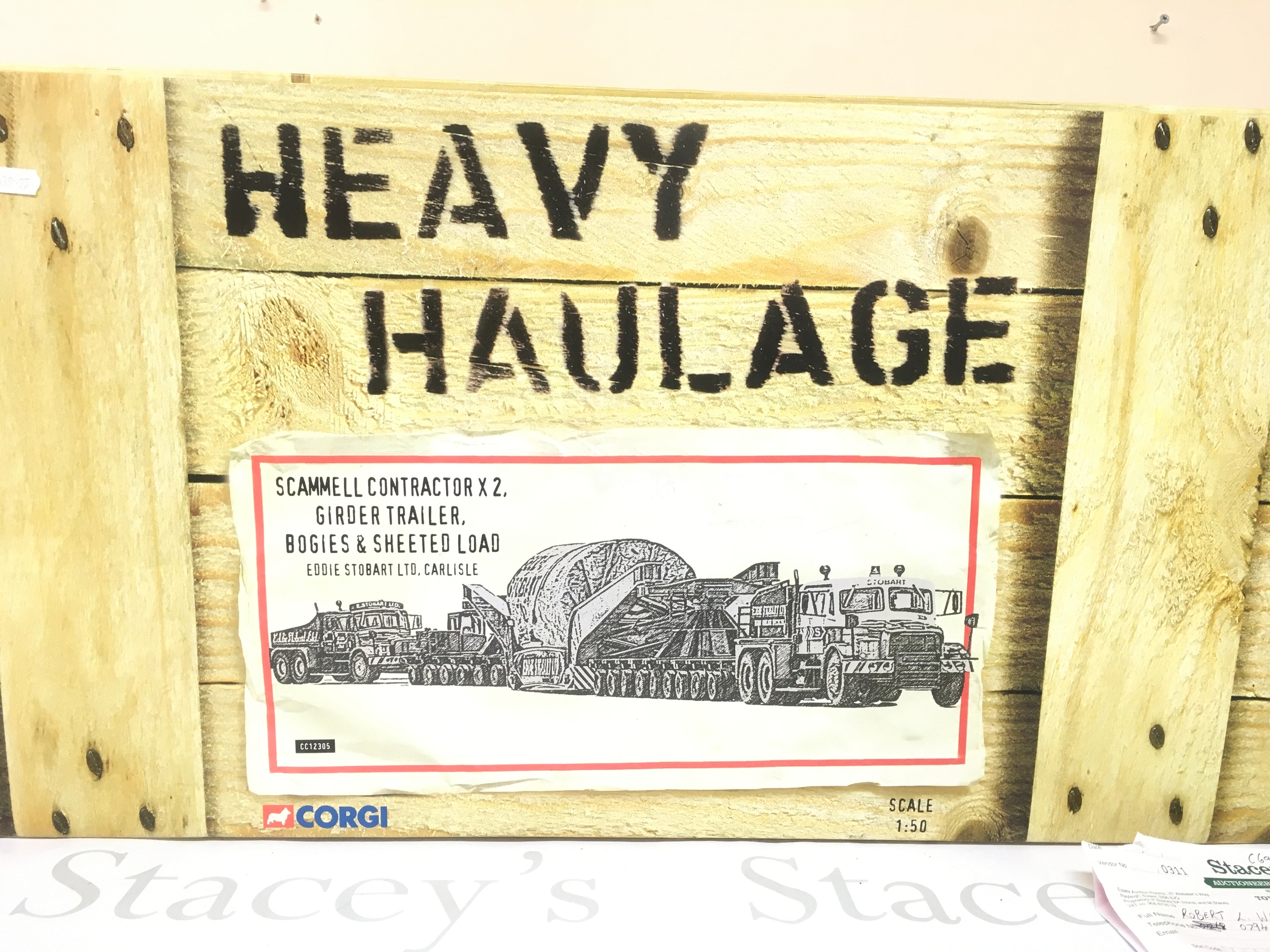 A Boxed Corgi Scammell Contractor X 2 Girder Trailer Bogies And Sheeted Load #CC12305. 1/50 Scale. 