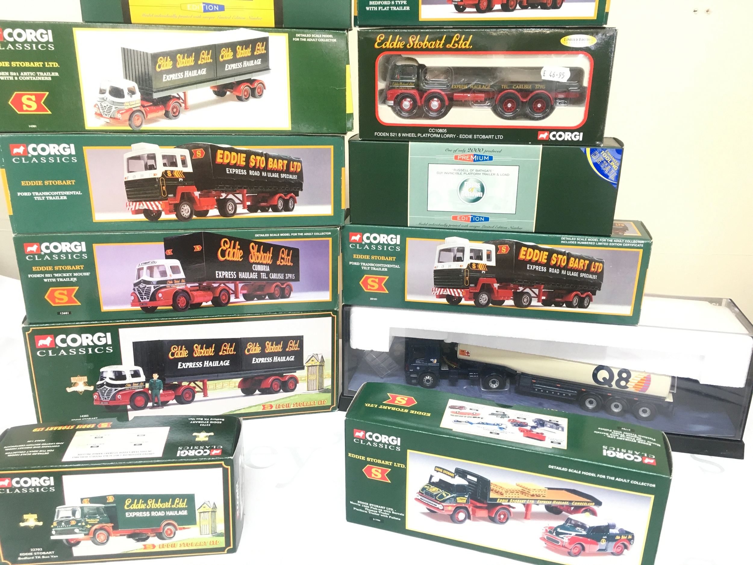 A Collection Of Boxed corgi Classic Eddie Stobart Lorries.