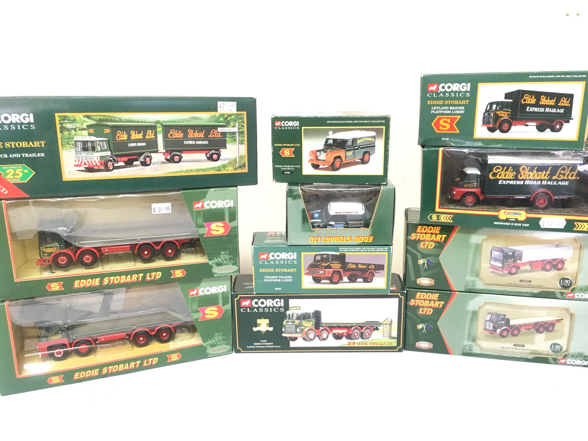 A Small Collection Of Boxed Corgi Eddie Stobart Diecast.
