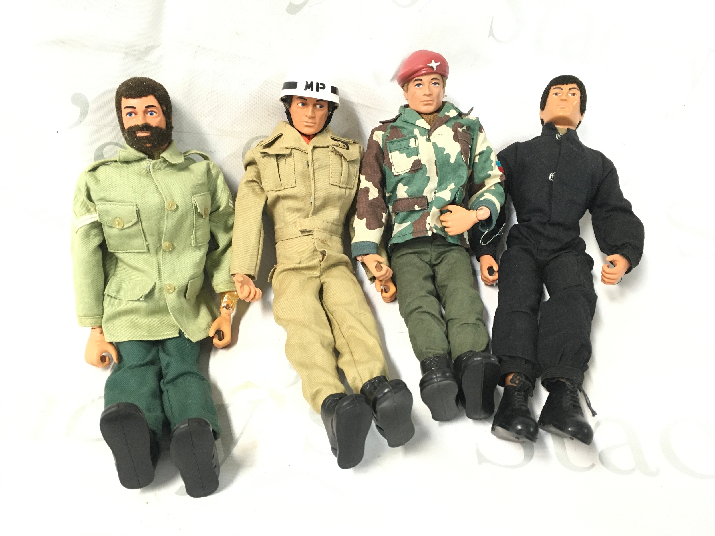 A Collection Of Vintage Action men, Accessories And Vehicles.