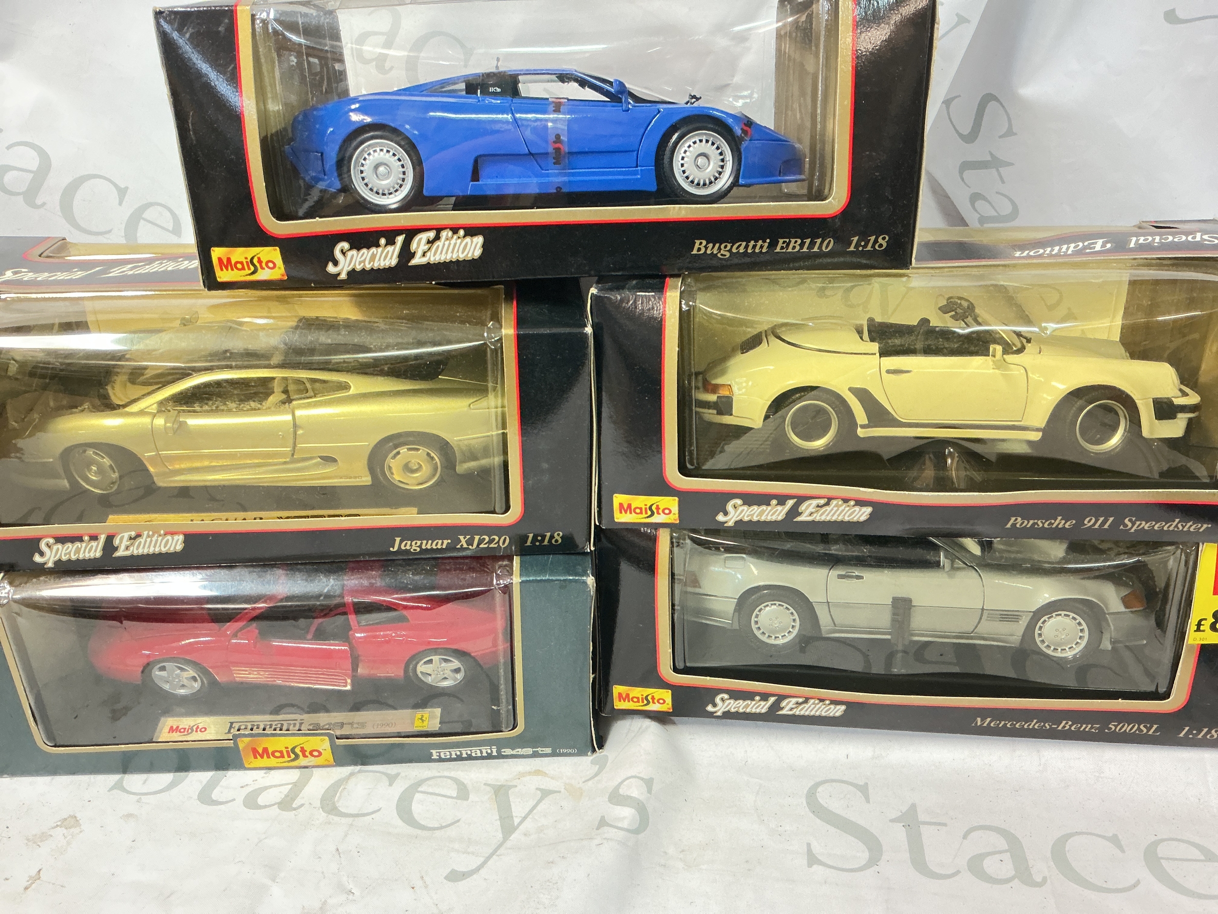 5 Boxed Maisto 1/18 Scale Diecast Cars. No Reserve.