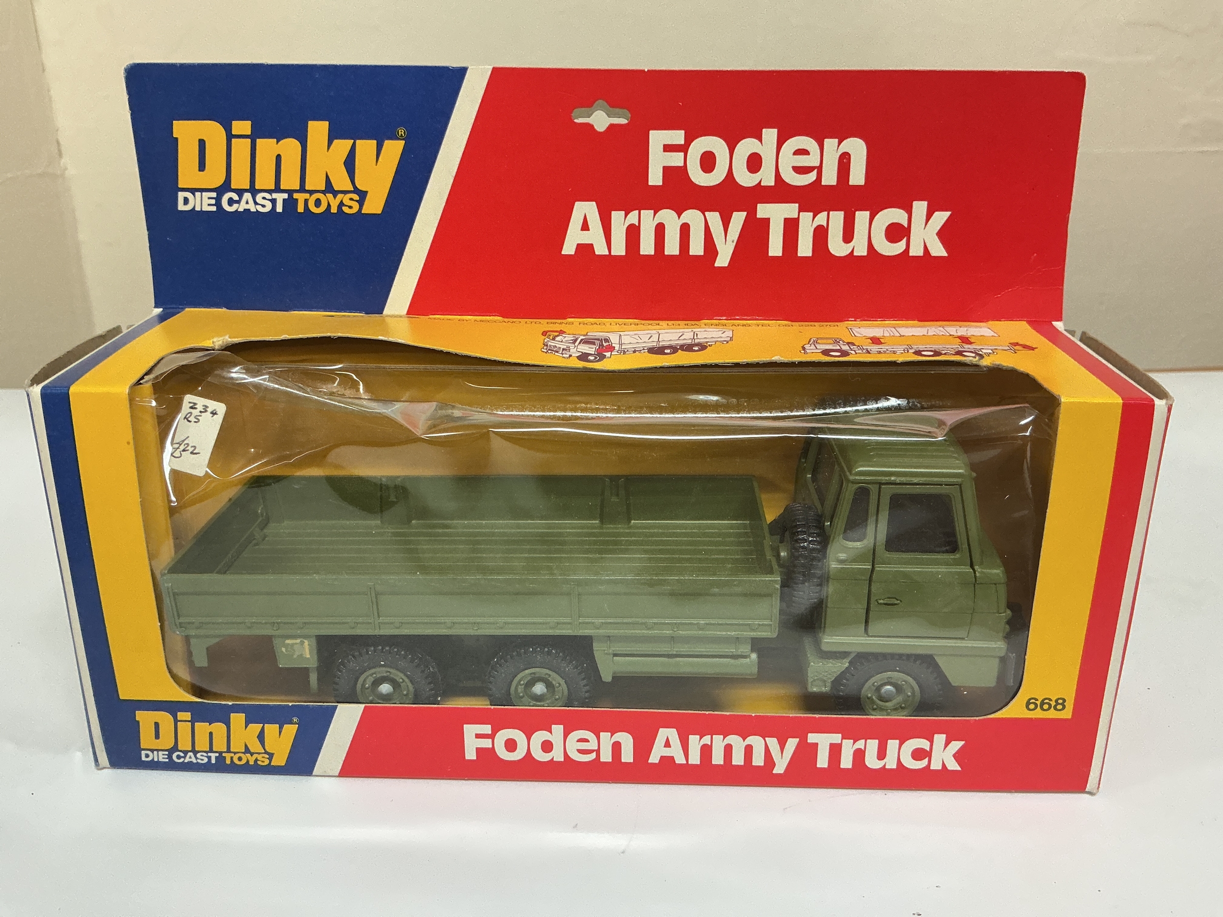 A Boxed Dinky Foden Army Truck, Box in Need Of Repair. No Reserve.