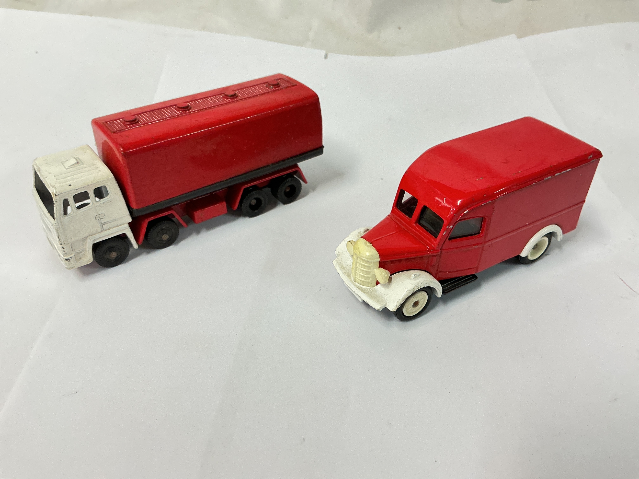2 X Lledo Pre-Production Colour Trials A Tanker And Dennis Van.