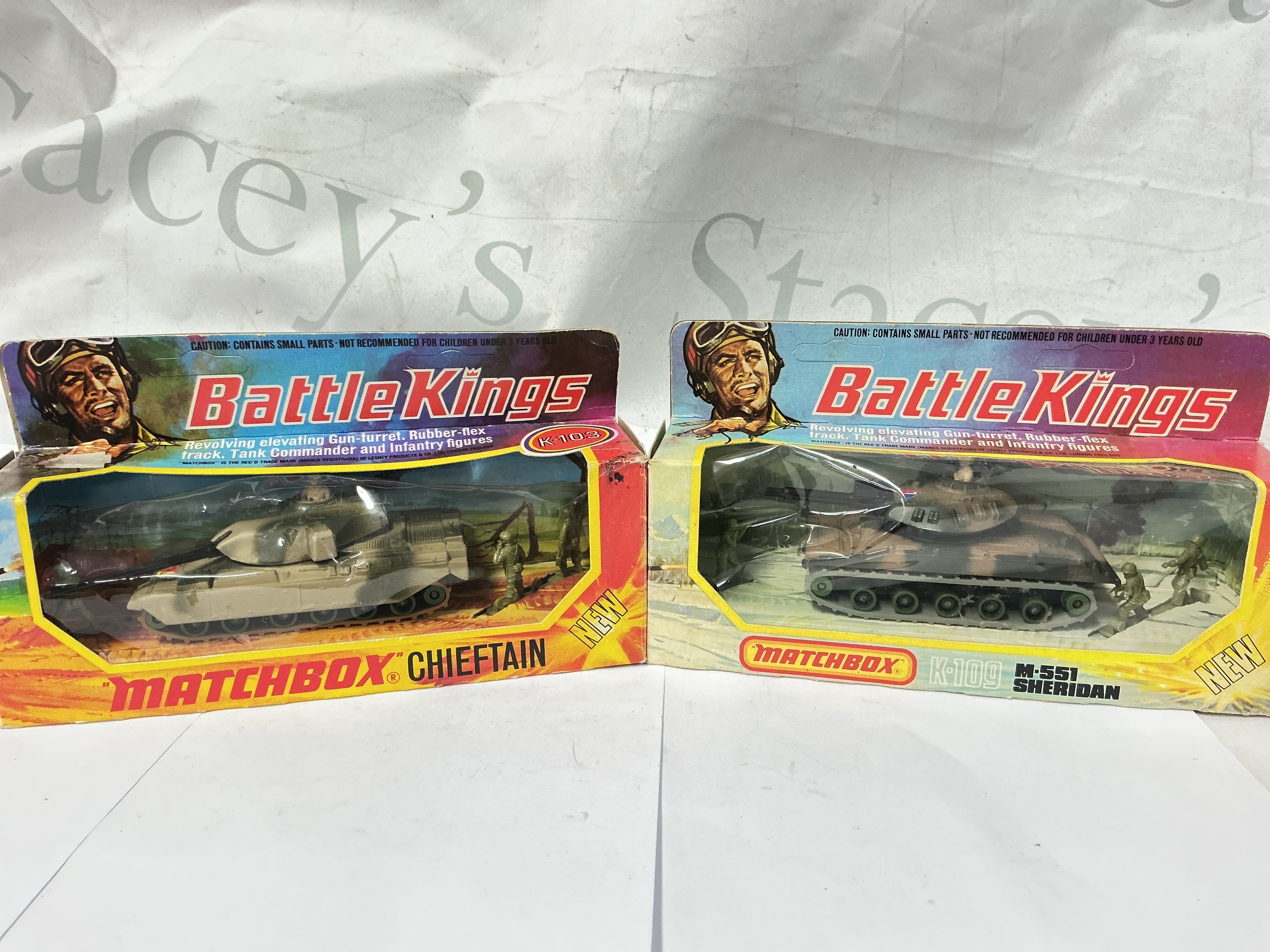 2 Boxed Matchbox Battlekings, A Chieftain Tank #K-103 And A Sheridan M-551 #K-109. No Reserve.