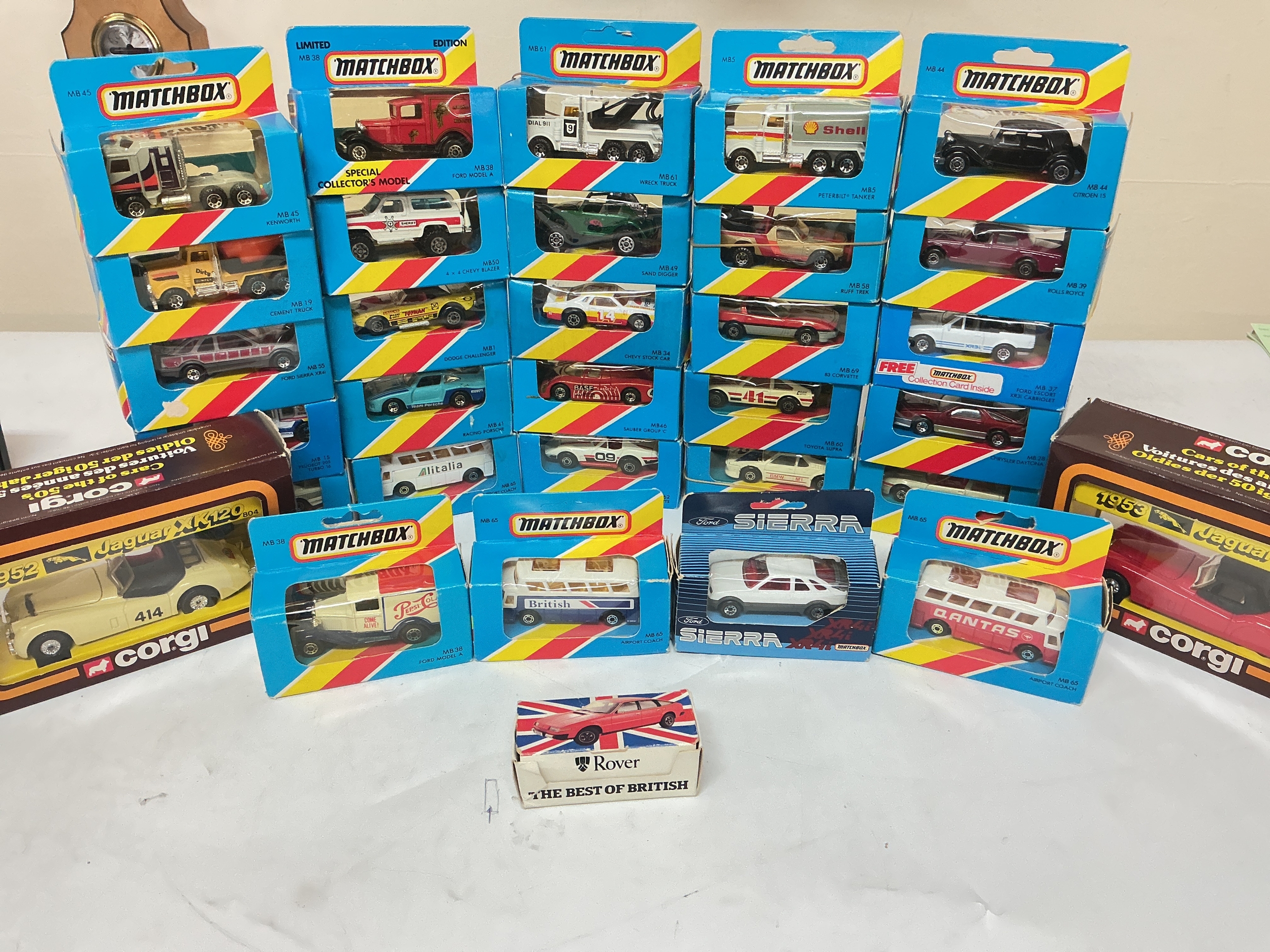 A Collection Of Boxed And Loose Matchbox Diecast 2 Boxed Corgi Jaguars Etc. No Reserve.