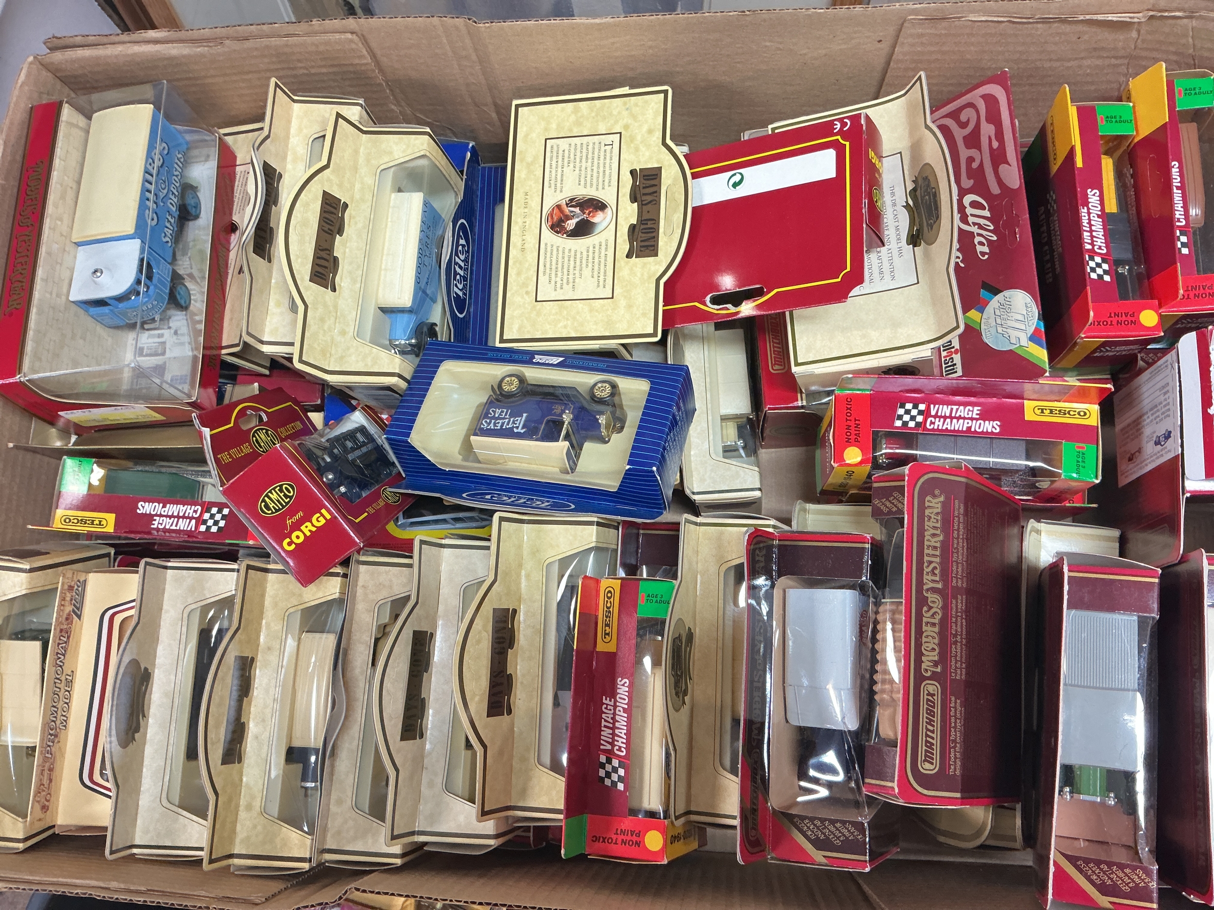 4 Boxes Containing Matchbox Models Of Yesteryear And Lledo Days Gone Etc.No Reserve.(4).