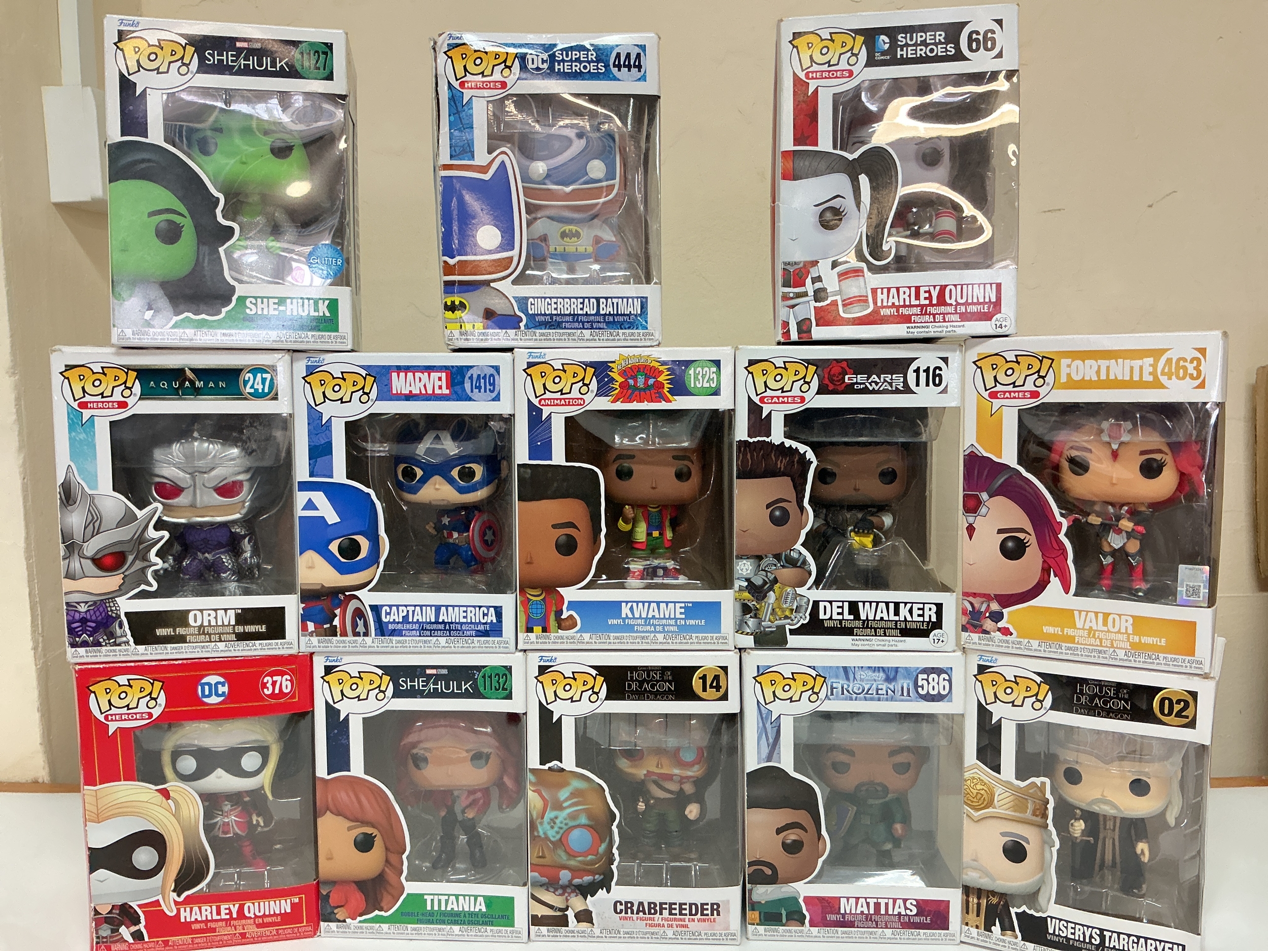 A Collection Of 13 Boxed Funko Pop Figures.