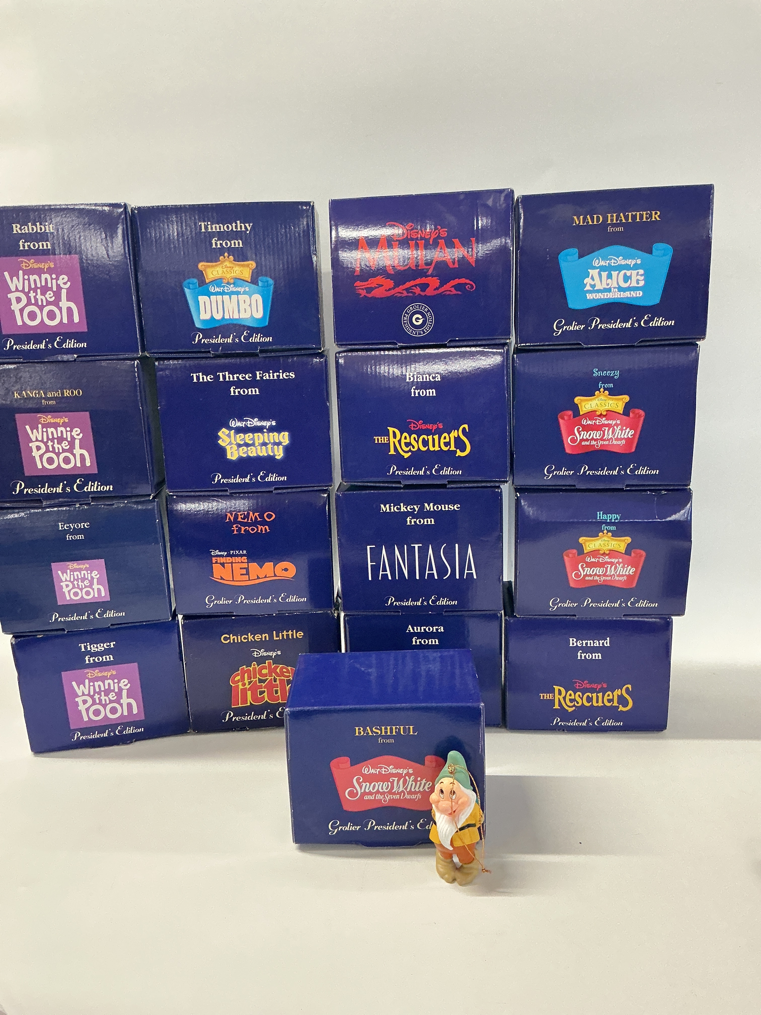 A Large Collection Of Disney Presidents Collection Tree Ornaments.  No Reserve.(2).