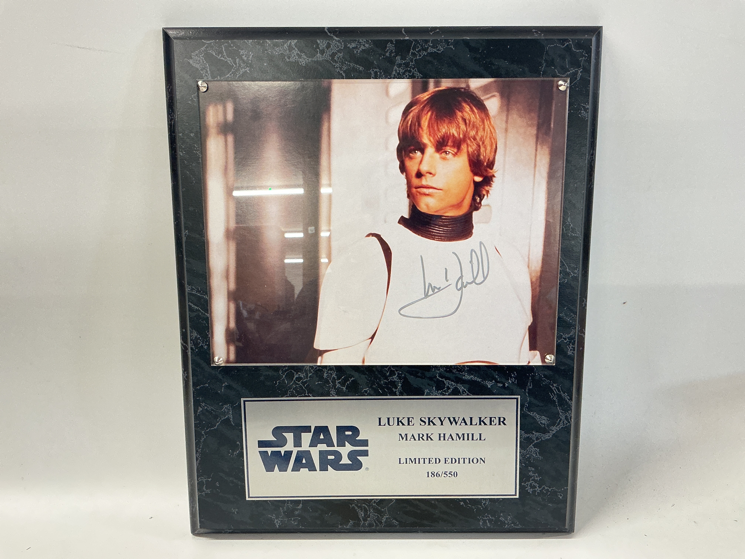A Mounted Signed Picture Of Star Wars Luke Skywalker Signed By Mark Hamill, With Certificate, Limited Edition No Reserve.
