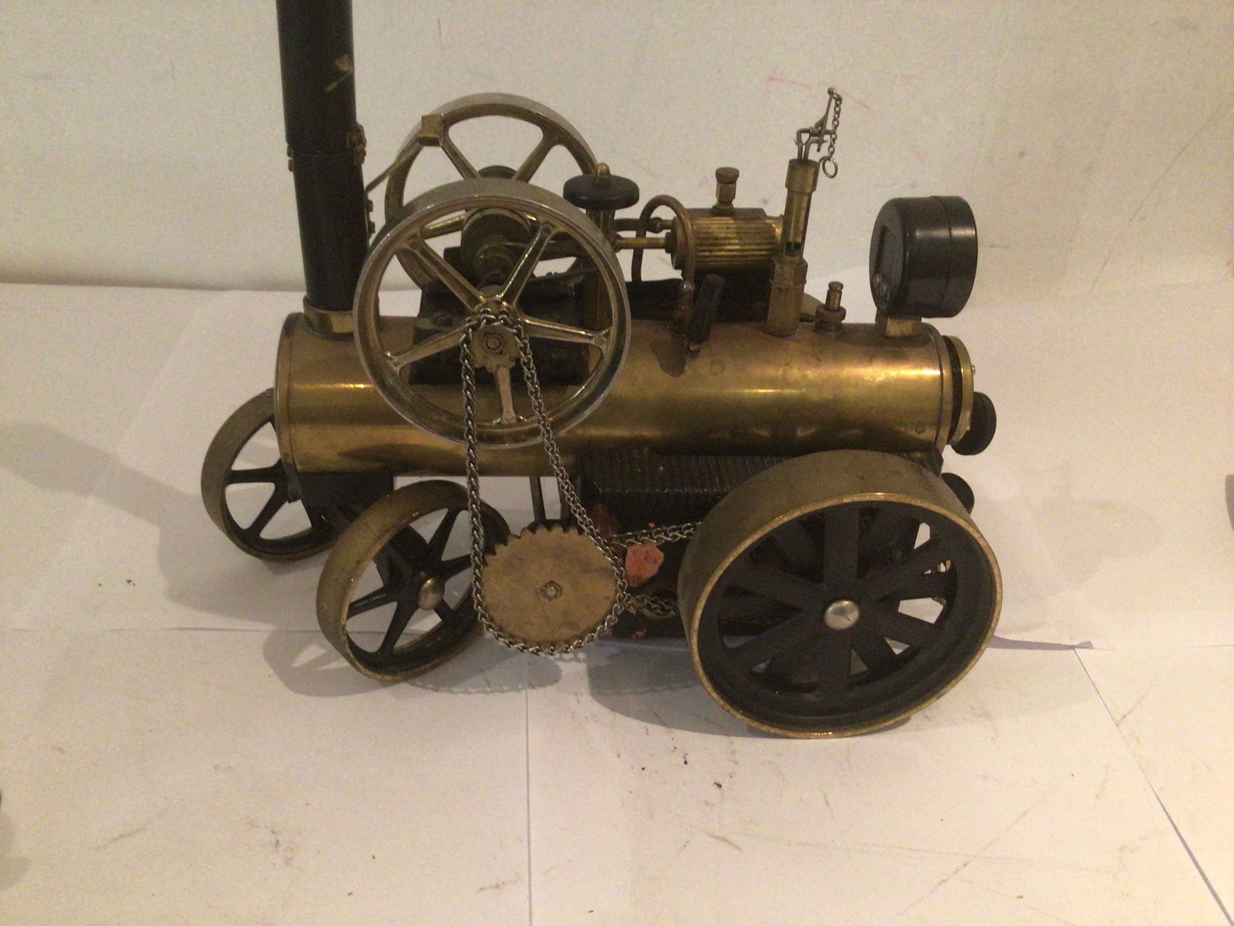 A stem powered model by Wilesco, D430 Lokomobile.  Untested