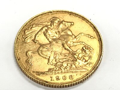 A 1908 full sovereign