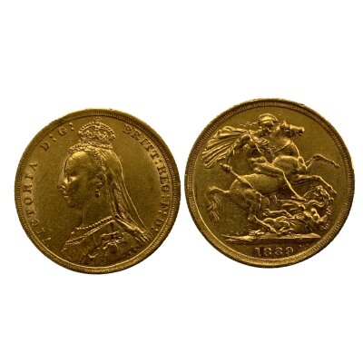 A Queen Victoria 1889 Full sovereign. Sydney mint.