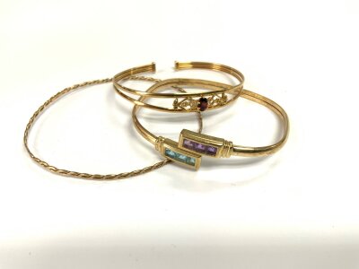 3 9ct gold bangles, 13.3g