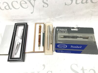 A Collection of Parker pens and others mostly in boxes