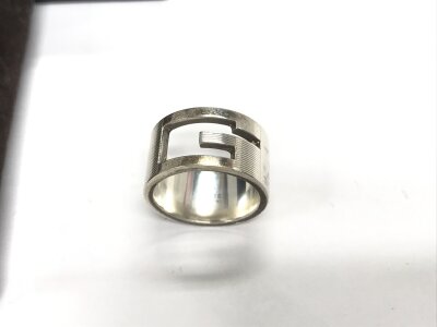 A silver Gucci ring with box etc. size P 1/2