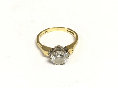An 18ct gold solitaire diamond ring, approx 0.80ct, approx 3.5g and approx size K-L.