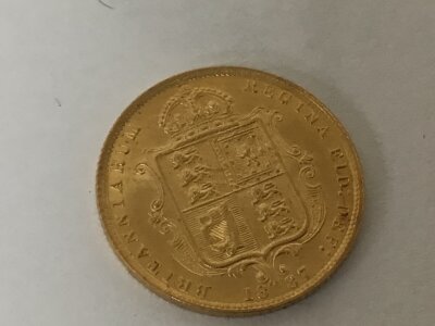 A Nice example of a Victorian shield back half sovereign dated 1887.