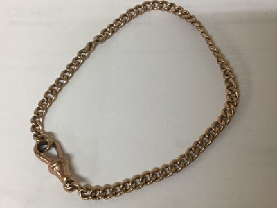 A 9 carat gold open link bracelet weight 8.8g