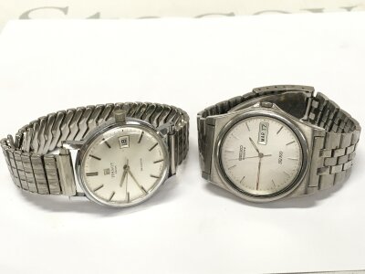 A Tissot Seamaster mens watch and Seiko watch