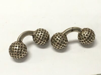 A pair of silver Hermes cufflinks, total weight 22g