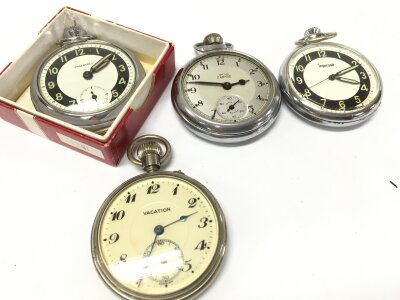 Four pocket watches, no reserve