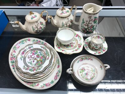 A small collection of India tree ceramics