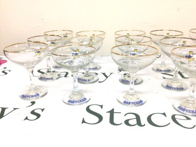 A large set of eighteen Babycham glasses. All in very good condition. (18)