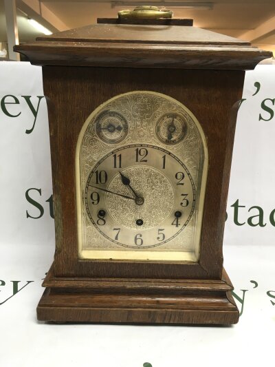 An early 20th century kienzle bracket clock, with an 8 day strike and chime movement.- NO RESERVE
