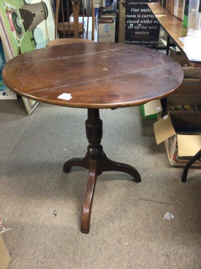 An Elm Occasional table A pair of William IV dining chairs bedroom chairs- NO RESERVE