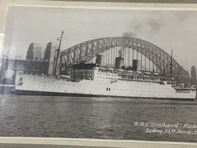 A collection of Prints and photographs of Shipping RMS Strathaird Sydney harbour 1932 and other related pictures.- NO RESERVE