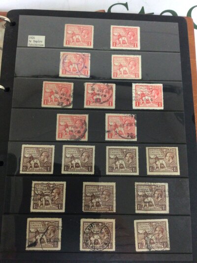 An Album containing a collection of Stamps and good slection of George V 1924 British Empire stamps  Postal Union Congress one pound stamp 1929 1935 George V Silver Jubilee George VI and Elizabeth II. one other album of unused British Decimal Elizabeth II Pictorial stamps (2)