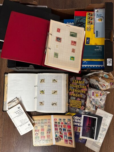 A box containing a mainly GB collection of albums F.D.Cs and loose stamps- NO RESERVE